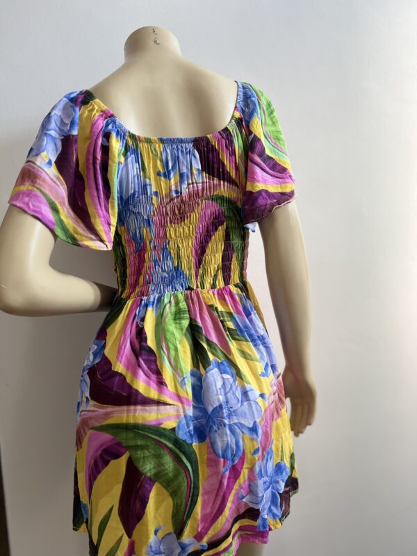 Vestido estampado manga ciganinha - Imagem 3