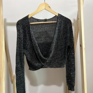 Blusa de brilho preta