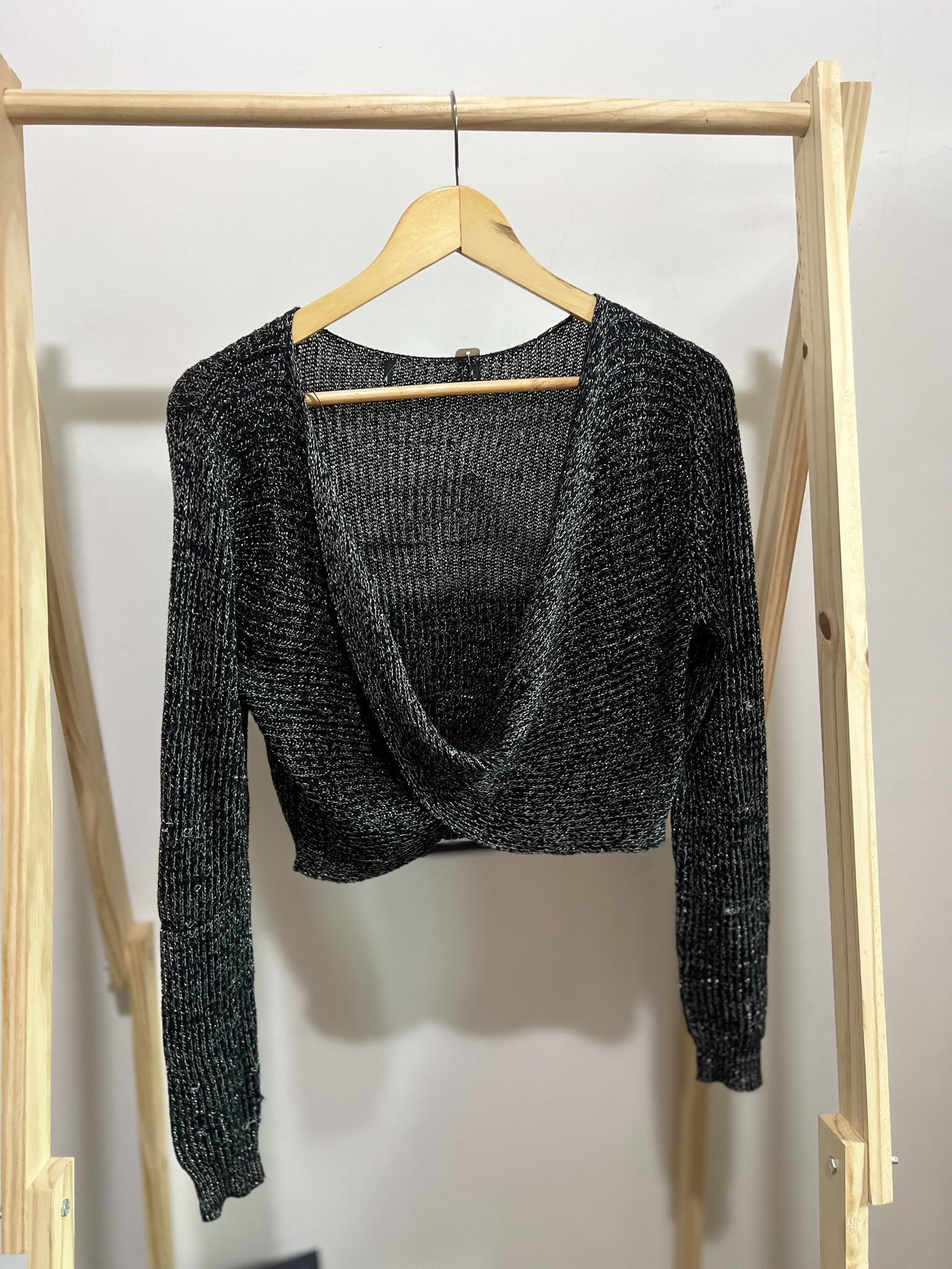Blusa de brilho preta