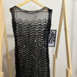 Vestido preto de lantejoula
