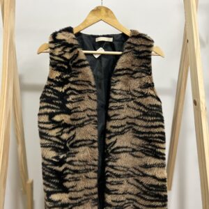 Colete de animal print pelos