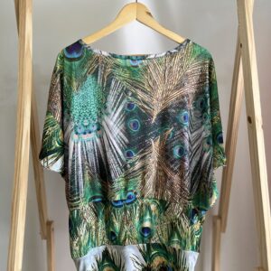 Blusa de Pavão meia manga