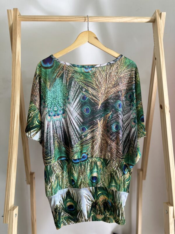 Blusa de Pavão meia manga