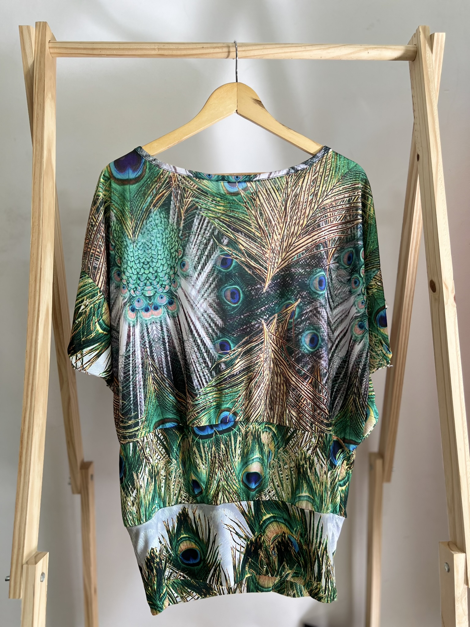 Blusa de Pavão meia manga