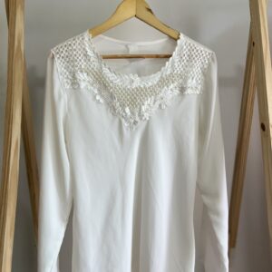 Blusa manga longa branca