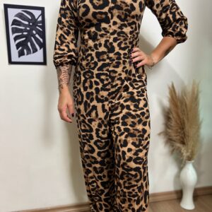 Macacão longo de Animal Print