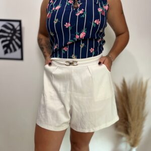Macaquinho regata shorts branco