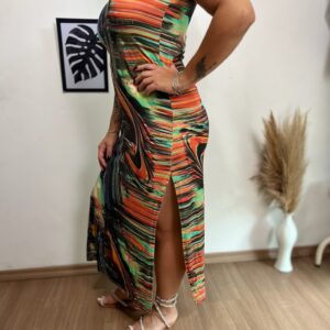 Vestido Mídi com Stretch