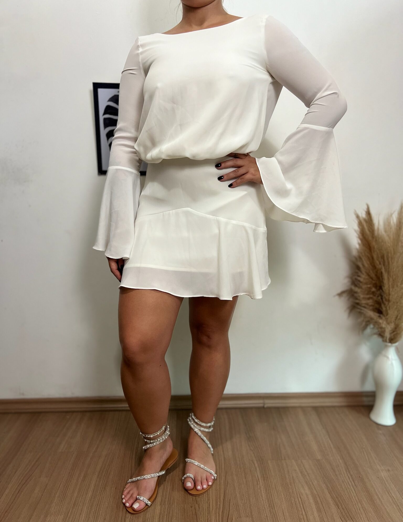 Vestido manga longa Canal