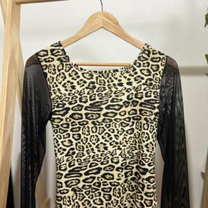 Body animal print manga transparente