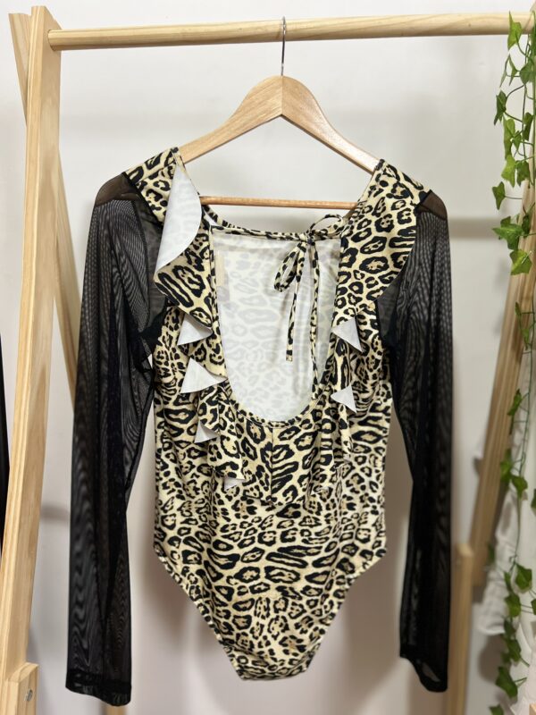 Body animal print manga transparente - Imagem 2