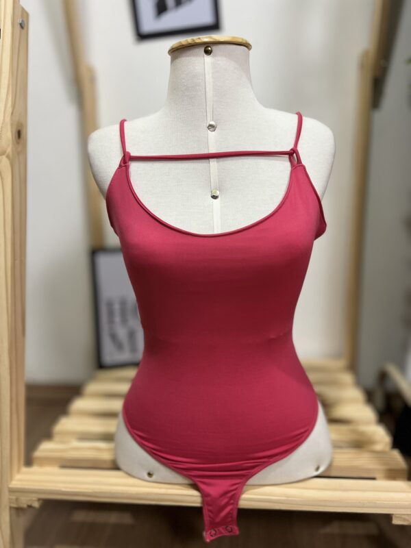 Body rosa M tecido leve