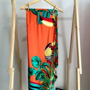 Saia longa envelope estampada