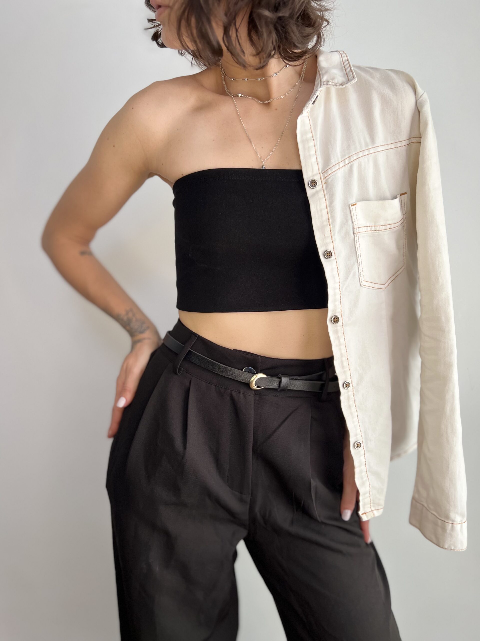 Cropped faixa ajustável