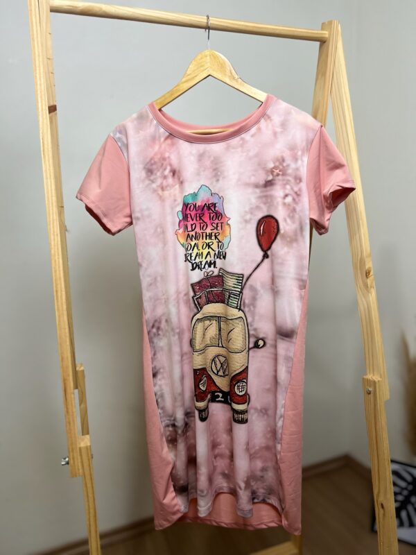 Vestido mídi rosa - Imagem 4
