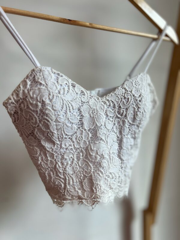 Cropped com renda branco - Imagem 3