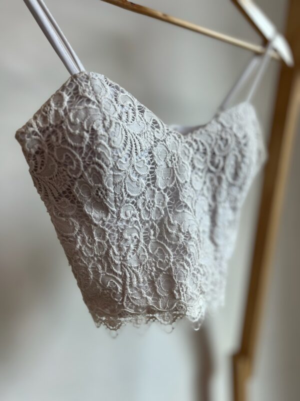 Cropped com renda branco - Imagem 2