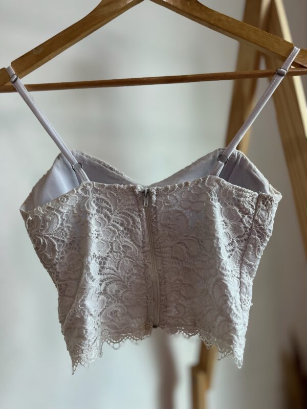 Cropped com renda branco - Imagem 7