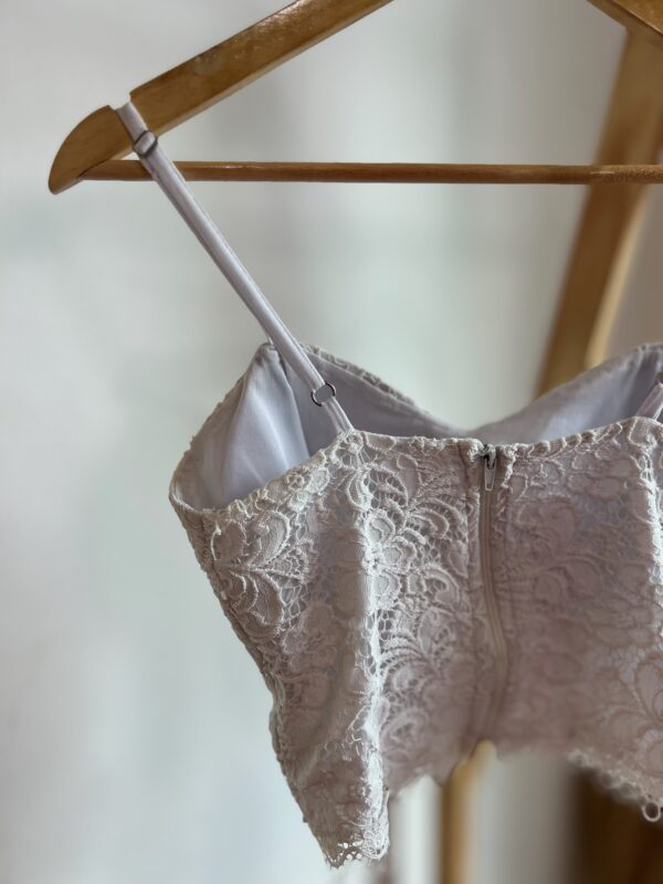 Cropped com renda branco - Imagem 5