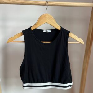 Cropped preto regata
