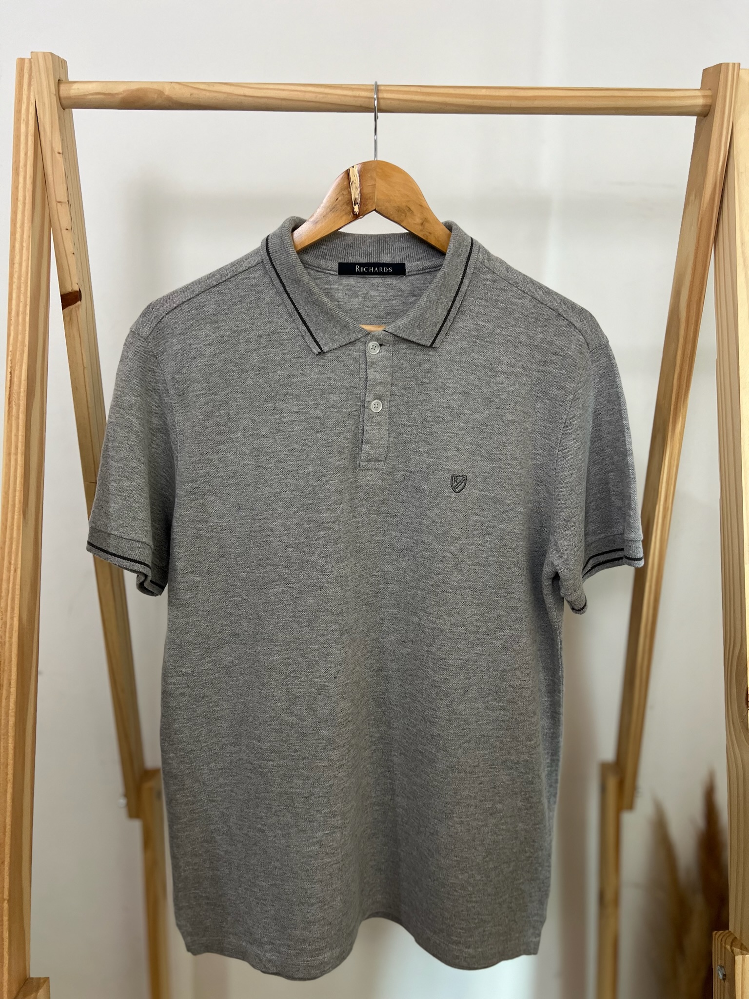 Camisa Polo Cinza Richards