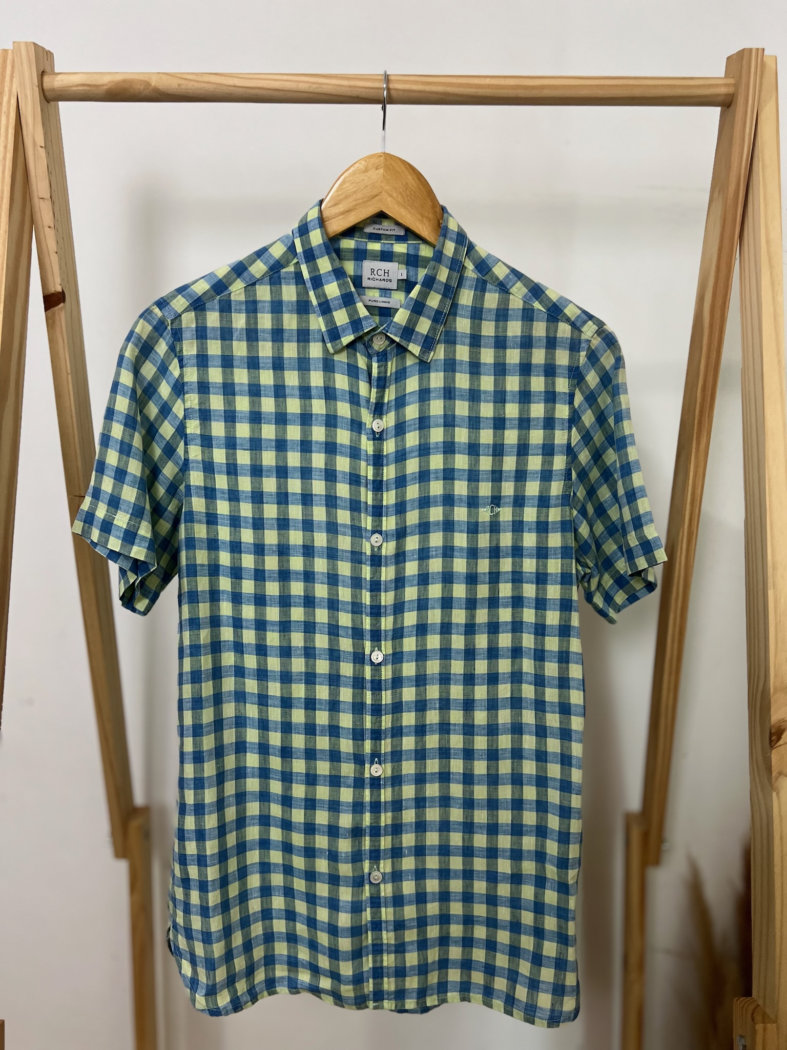 Camisa Xadrez Richards 100% linho
