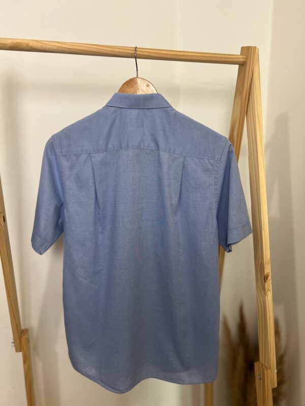 Camisa Azul Richard Puro Algodão - Imagem 5