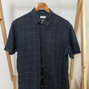 Camisa Azul Marinho 100% Linho