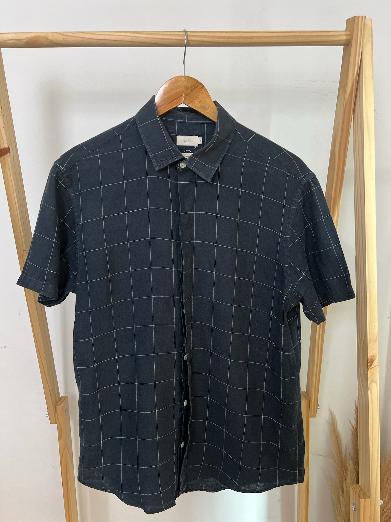 Camisa Azul Marinho 100% Linho