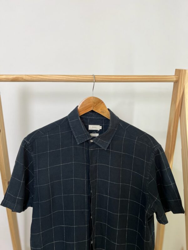 Camisa Azul Marinho 100% Linho - Imagem 3