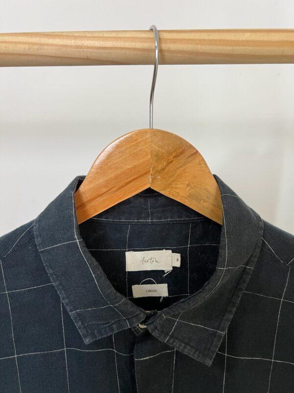 Camisa Azul Marinho 100% Linho - Imagem 4