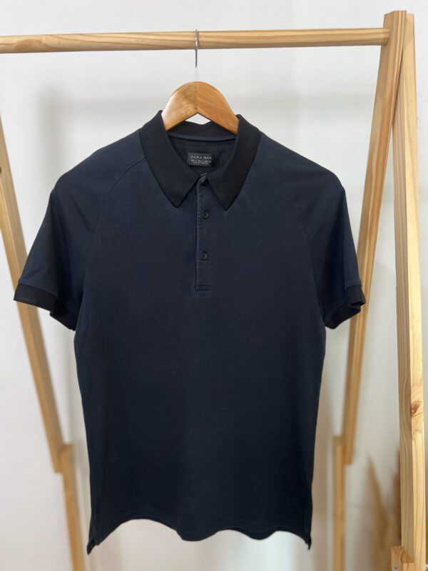 Camisa Polo Preta Zara