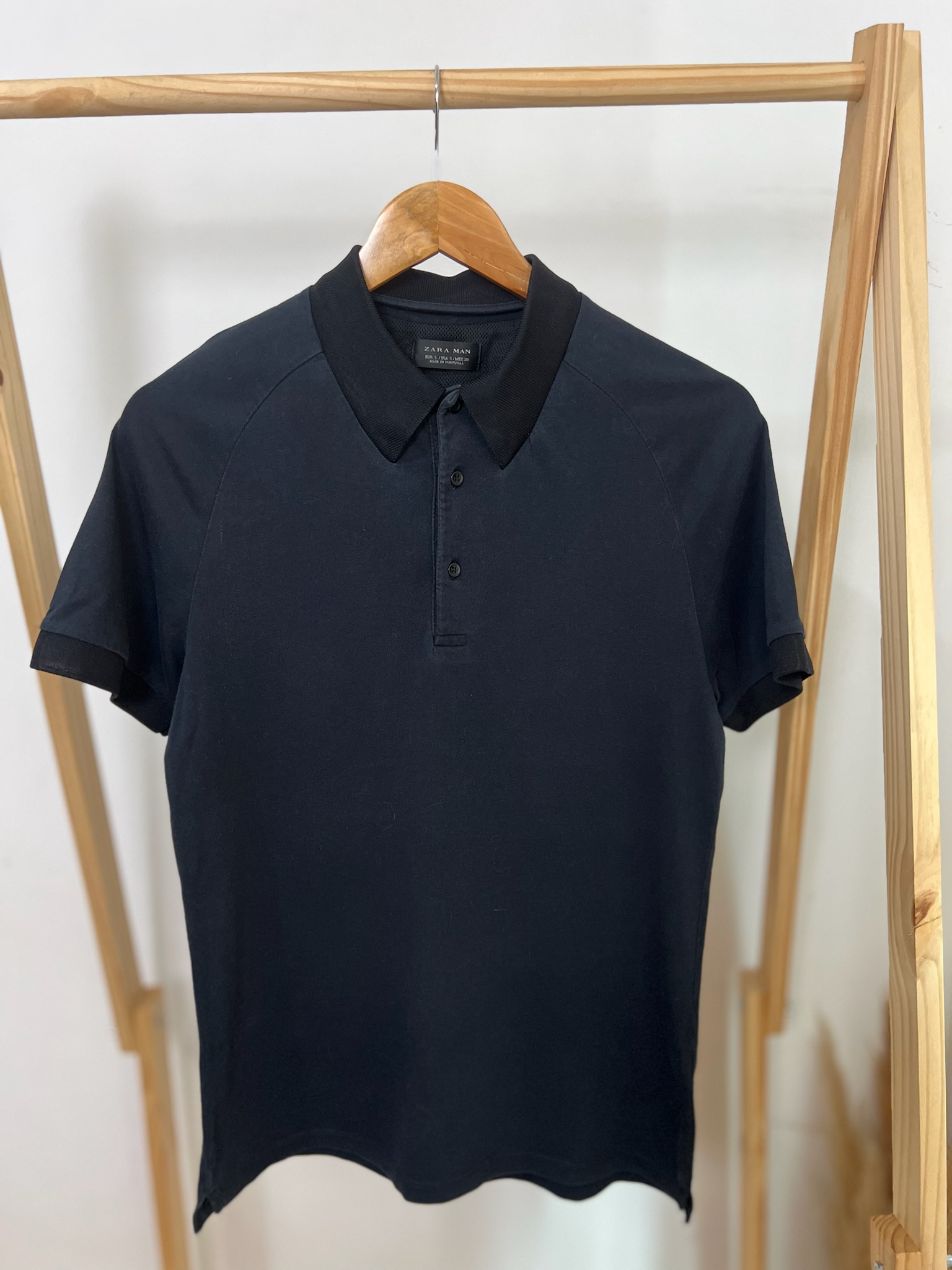 Camisa Polo Preta Zara