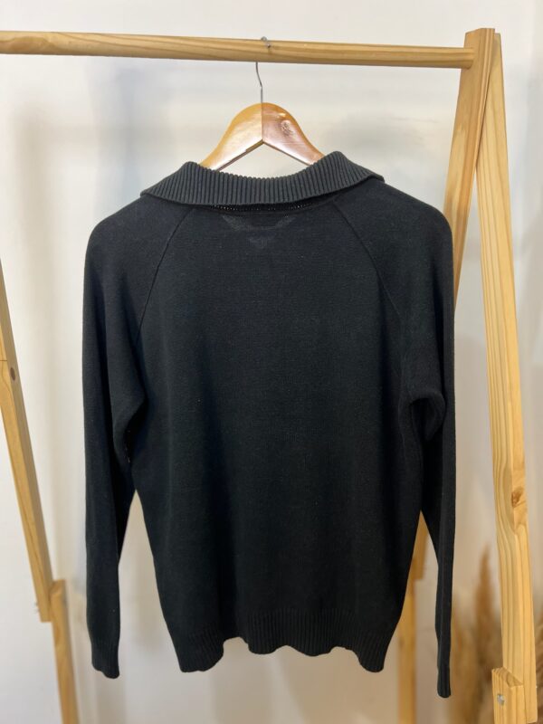 Blusa de Lã Preta c/ Gola - Imagem 2