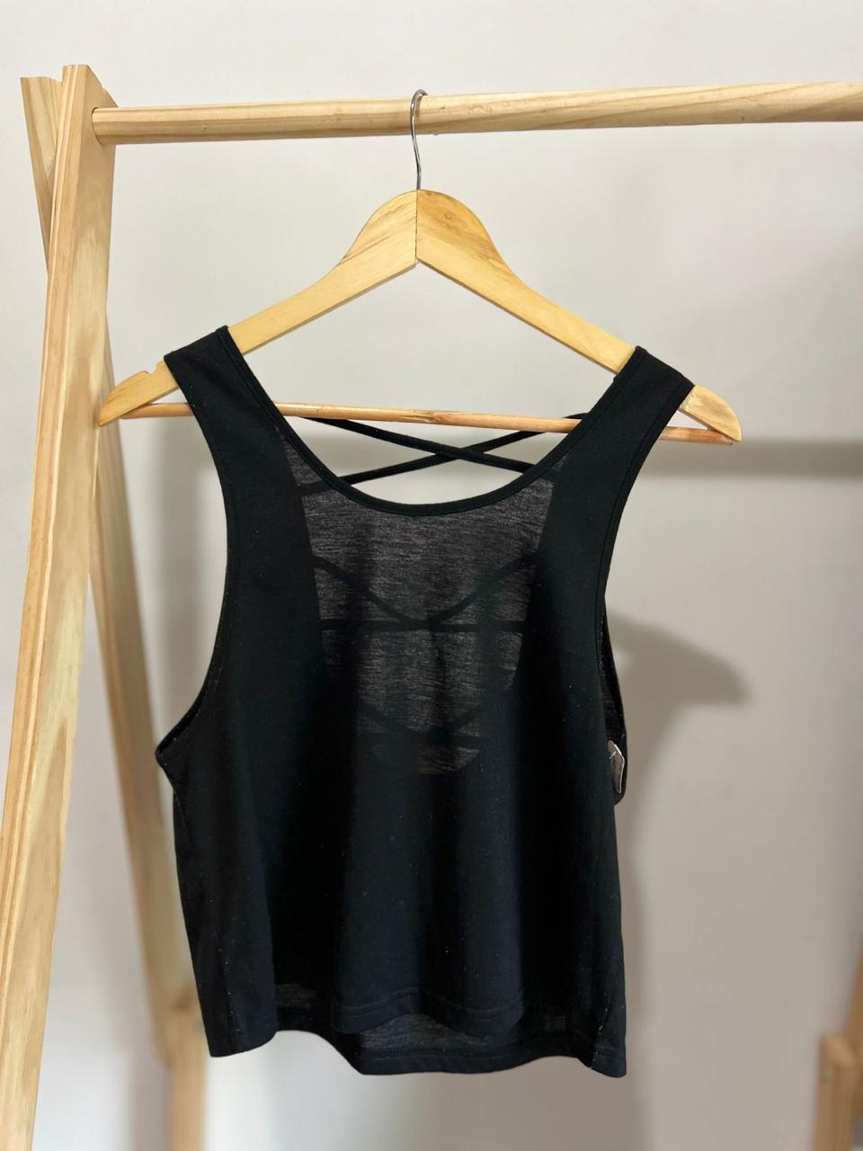Cropped regata preto