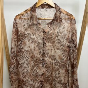 Camisa animal print transparência