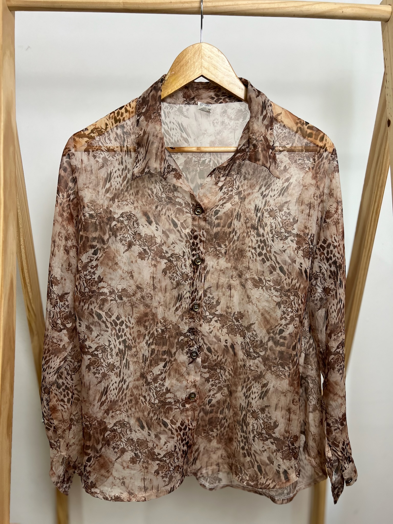 Camisa animal print transparência
