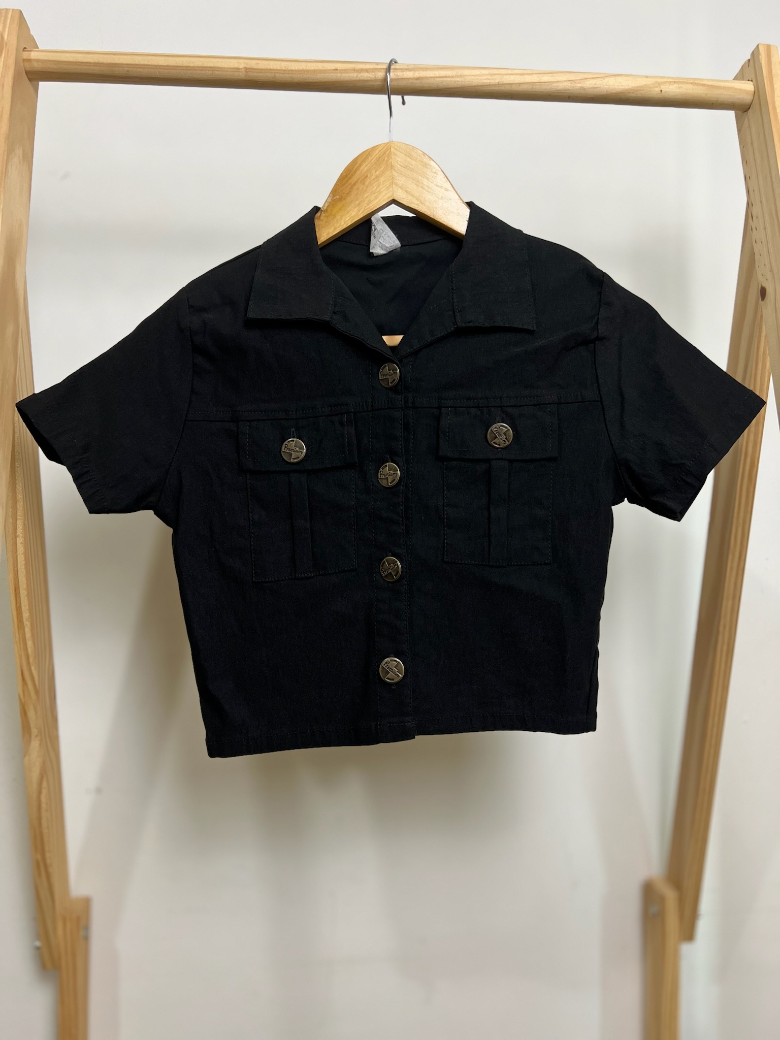 Colete preto Jeans
