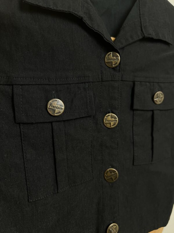 Colete preto Jeans - Imagem 2