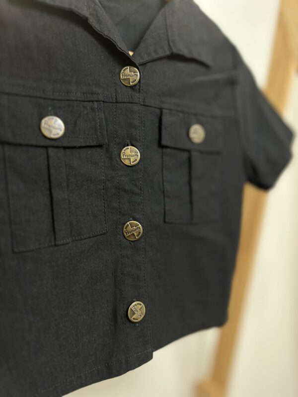 Colete preto Jeans - Imagem 6