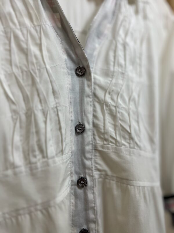 Camisa branca com detalhe Xadrez - Imagem 4