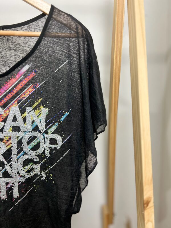 Blusa preta manga soltinha - Imagem 5