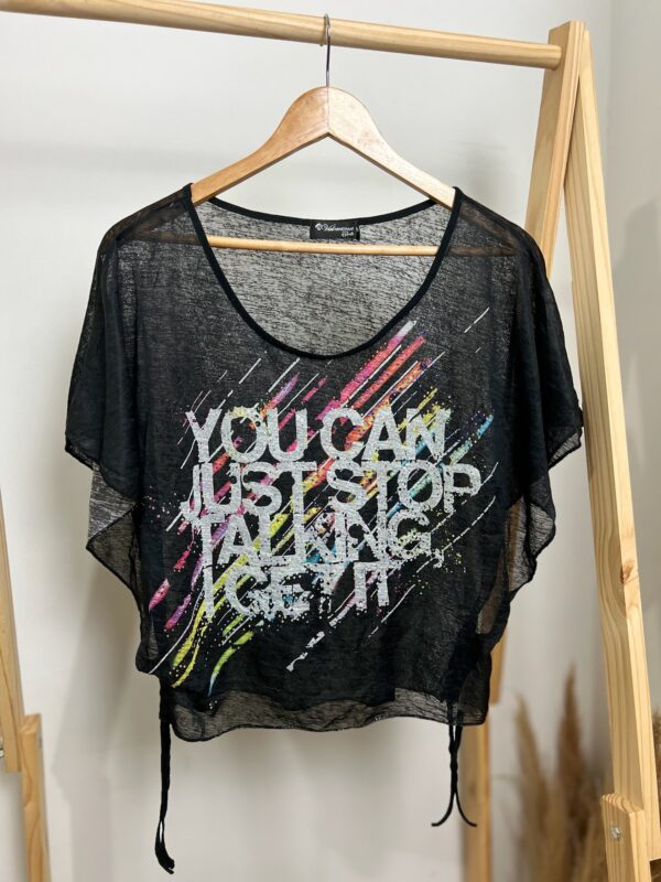 Blusa preta manga soltinha - Imagem 7