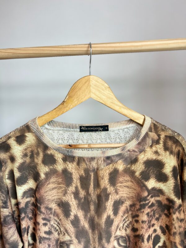 Blusa meia manga Animal print - Imagem 5
