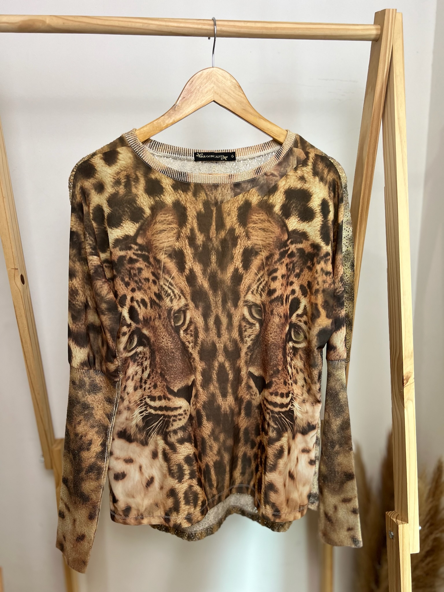 Blusa meia manga Animal print