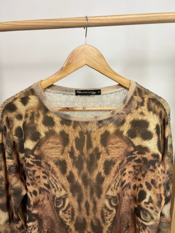 Blusa meia manga Animal print - Imagem 2